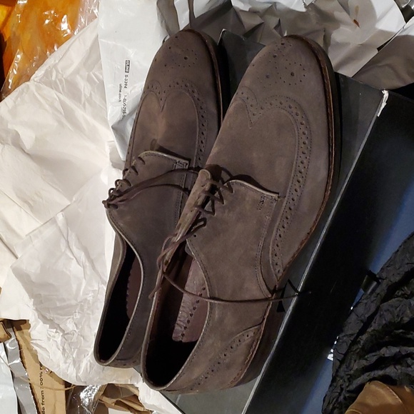 Sz 12D $845 Allen Edmonds derby shoes - Picture 1 of 7